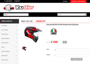 Sito Ecommerce B2C Abbigliamento Moto - YouBiker